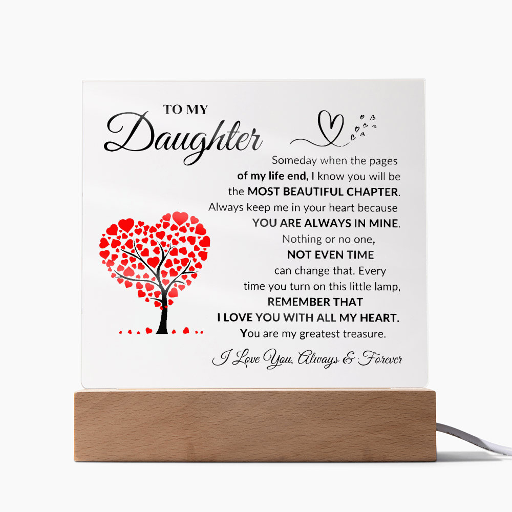 To My Daughter | Printed Squre Acrylic