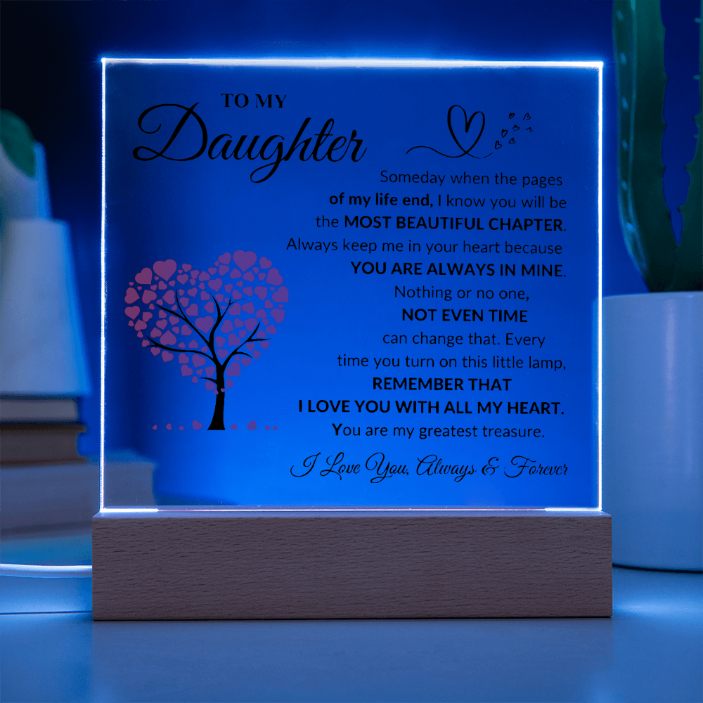 To My Daughter | Printed Squre Acrylic