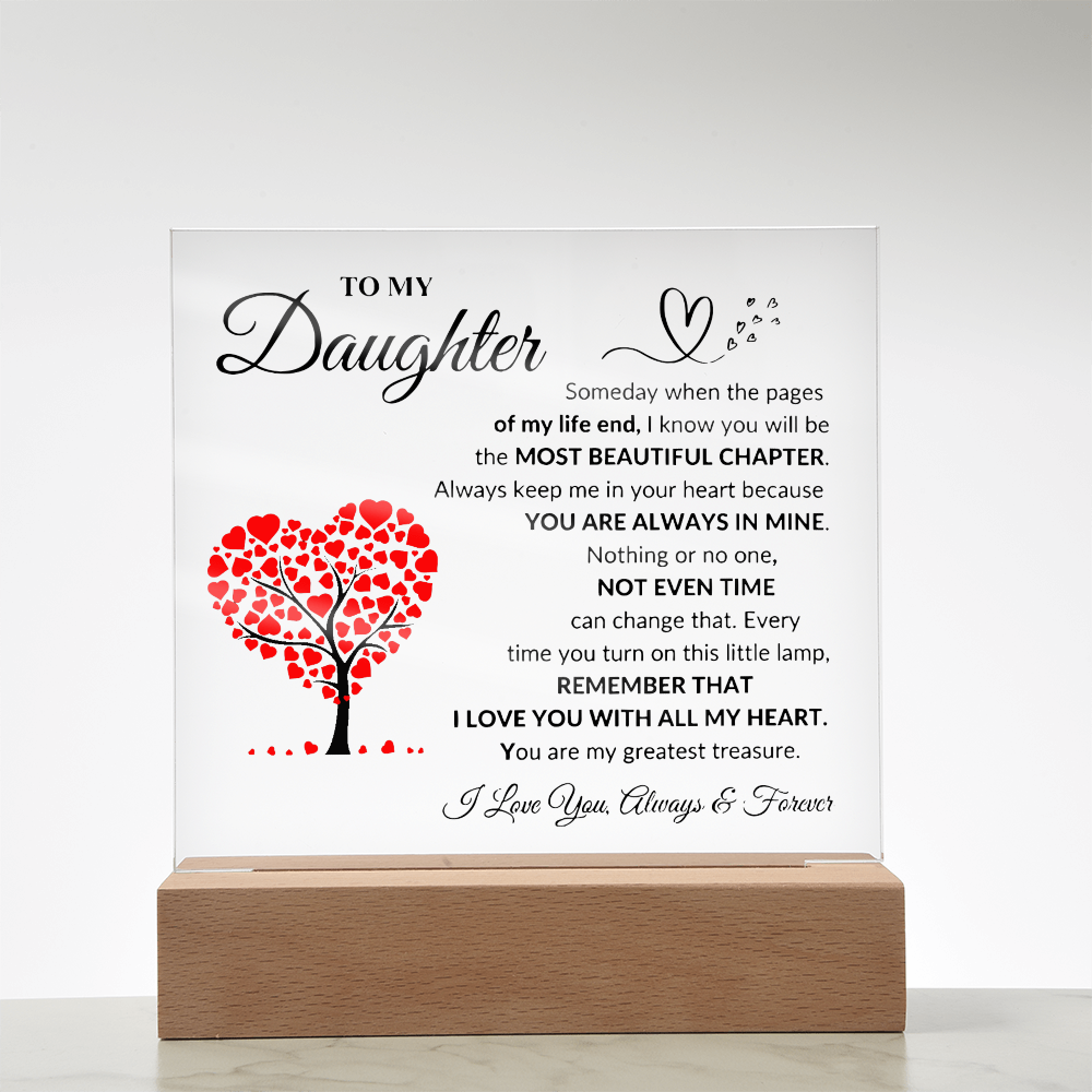 To My Daughter | Printed Squre Acrylic