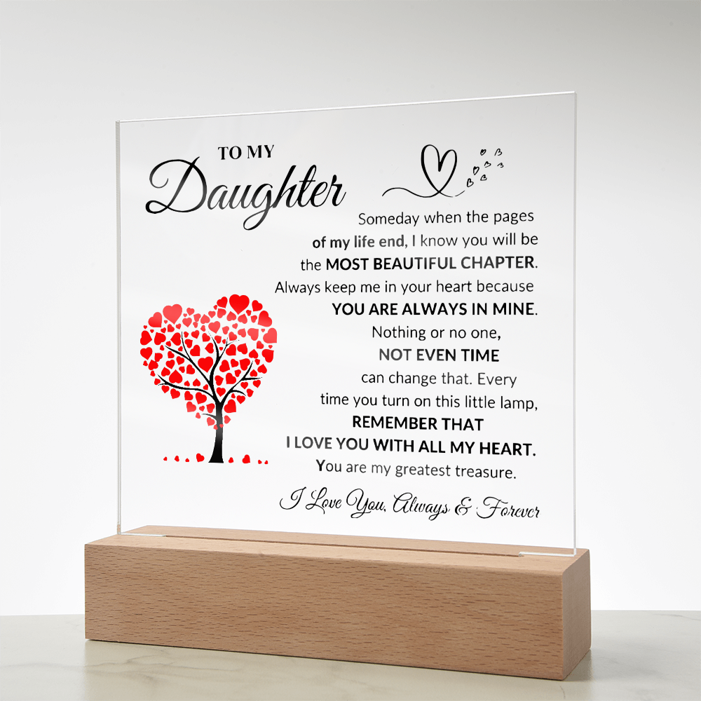 To My Daughter | Printed Squre Acrylic