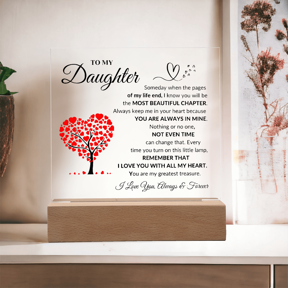 To My Daughter | Printed Squre Acrylic