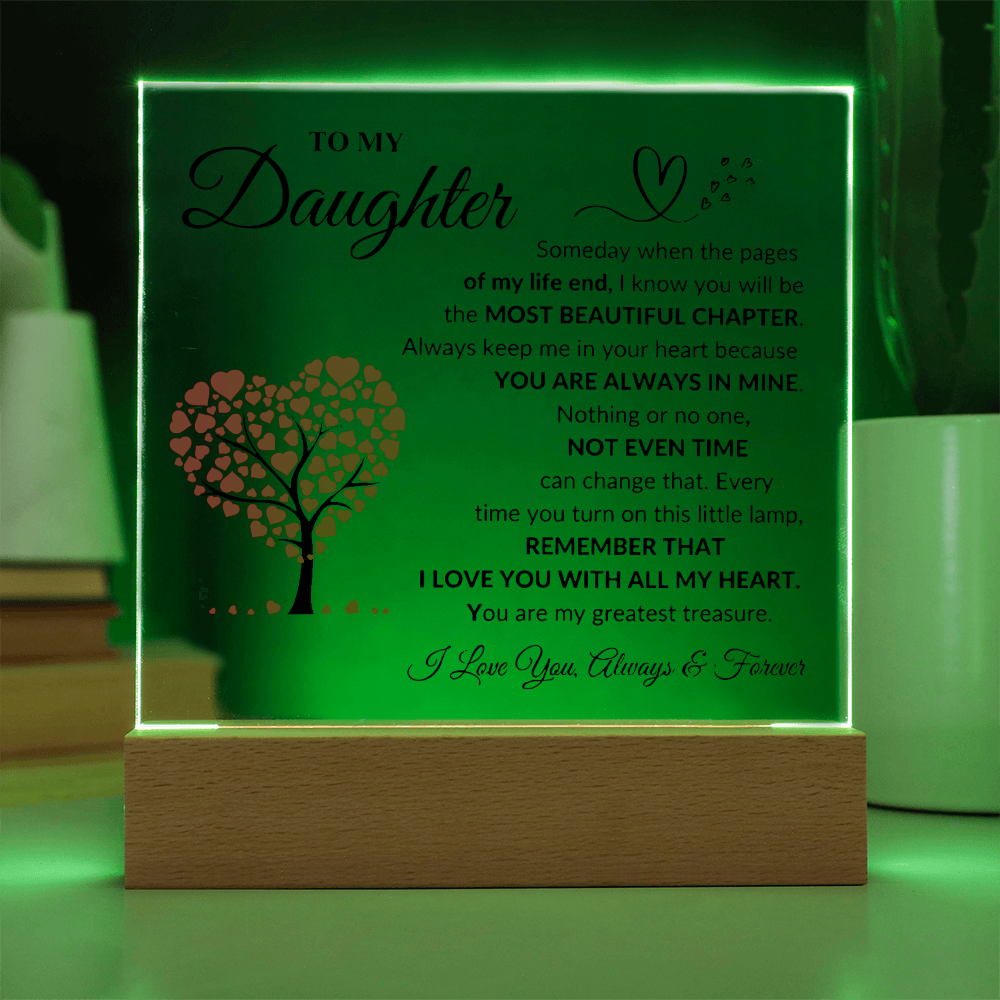 To My Daughter | Printed Squre Acrylic