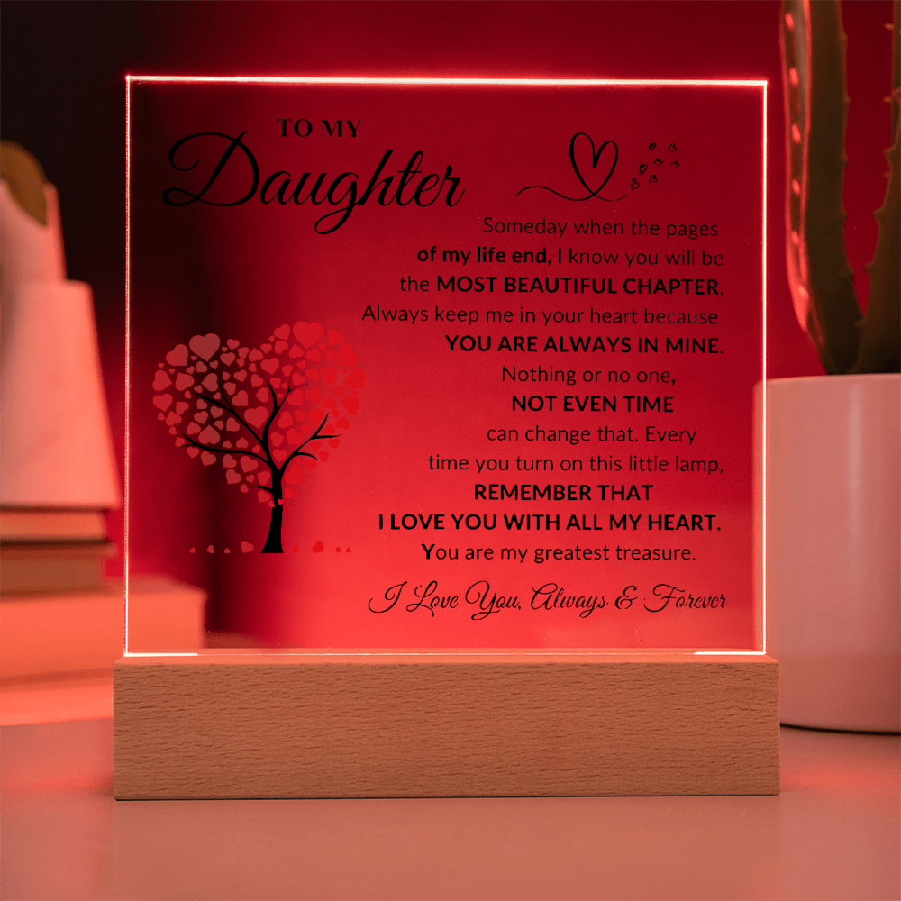 To My Daughter | Printed Squre Acrylic